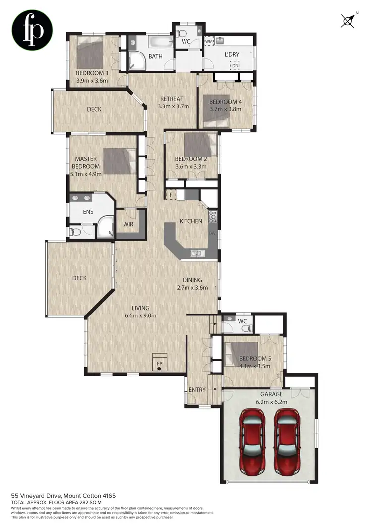 Floorplan of Homely house listing, 55 Vineyard Drive, Mount Cotton QLD 4165