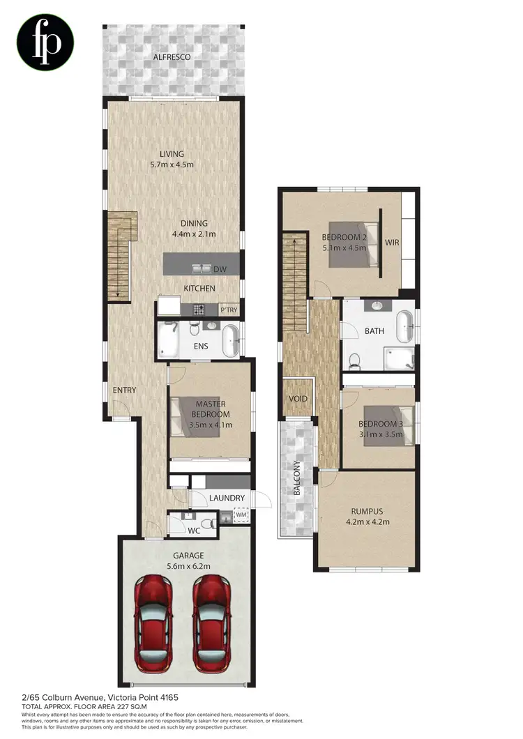 Floorplan of Homely semi-detached listing, 65 Colburn Avenue, Victoria Point QLD 4165