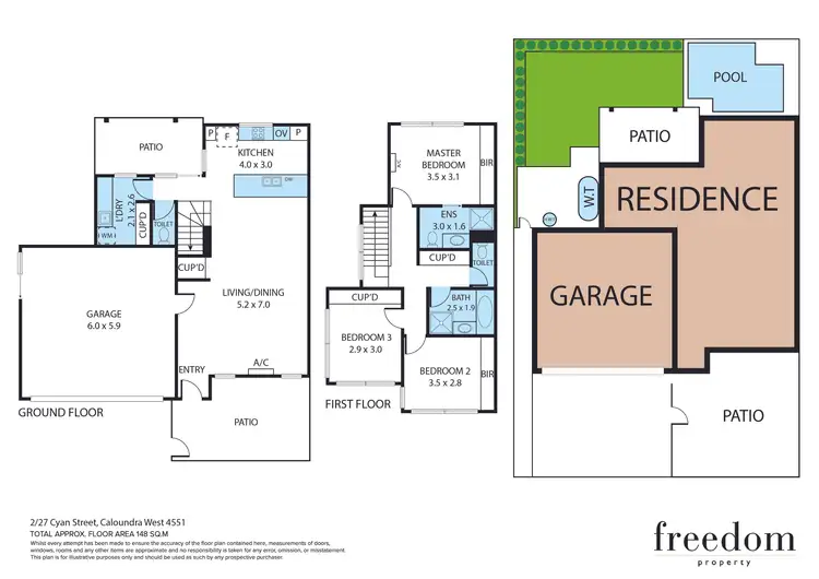 Floorplan of Homely house listing, 2/27 Cyan Street, Caloundra West QLD 4551