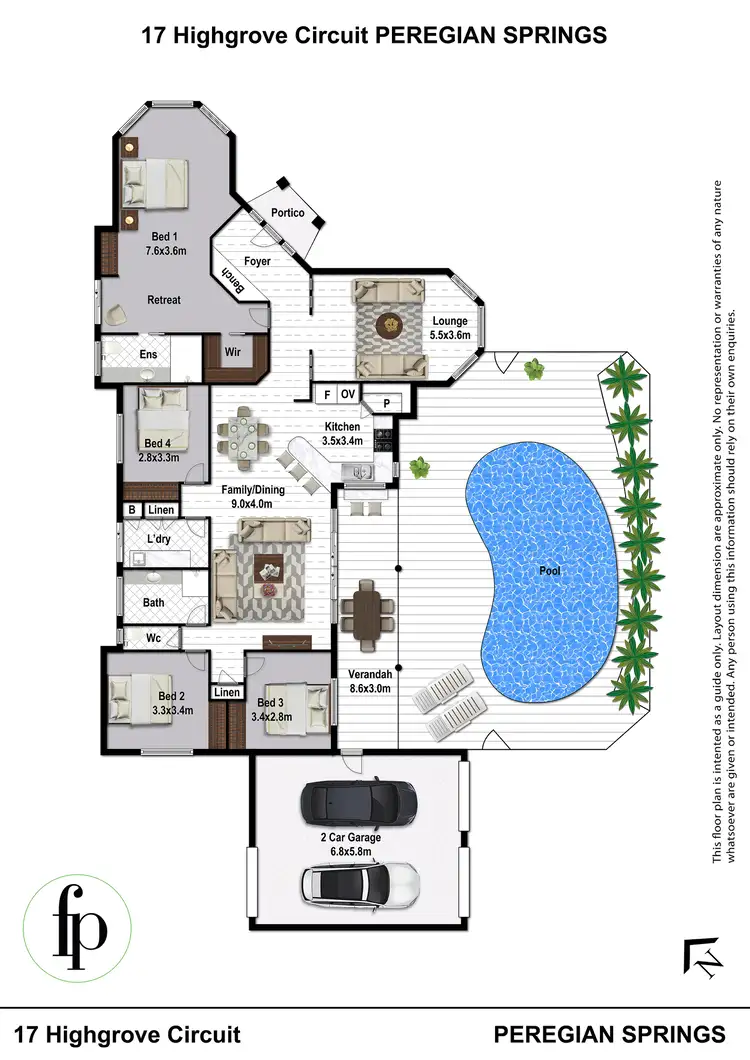 Floorplan of Homely house listing, 17 Highgrove Circuit, Peregian Springs QLD 4573