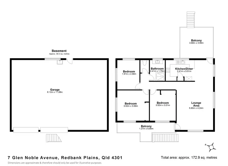 Floorplan of Homely house listing, 7 Glen Noble Avenue, Redbank Plains QLD 4301