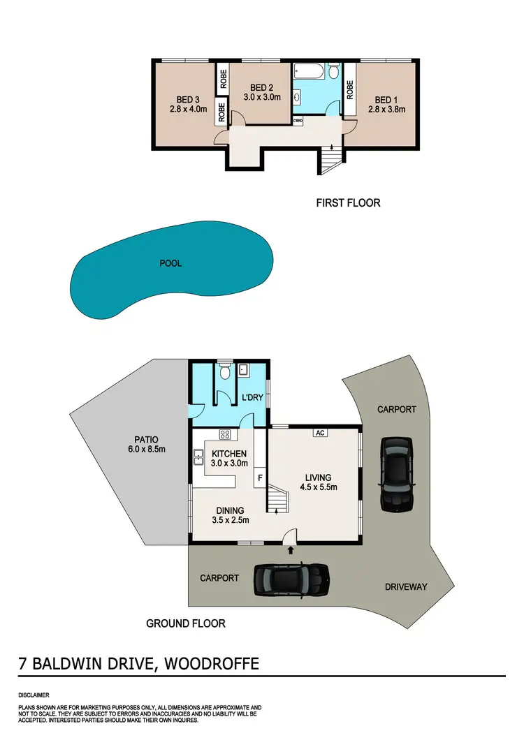Floorplan of Homely house listing, 7 Baldwin Drive, Woodroffe NT 830