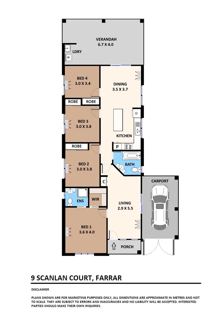 Floorplan of Homely house listing, 9 Scanlan Court, Farrar NT 830