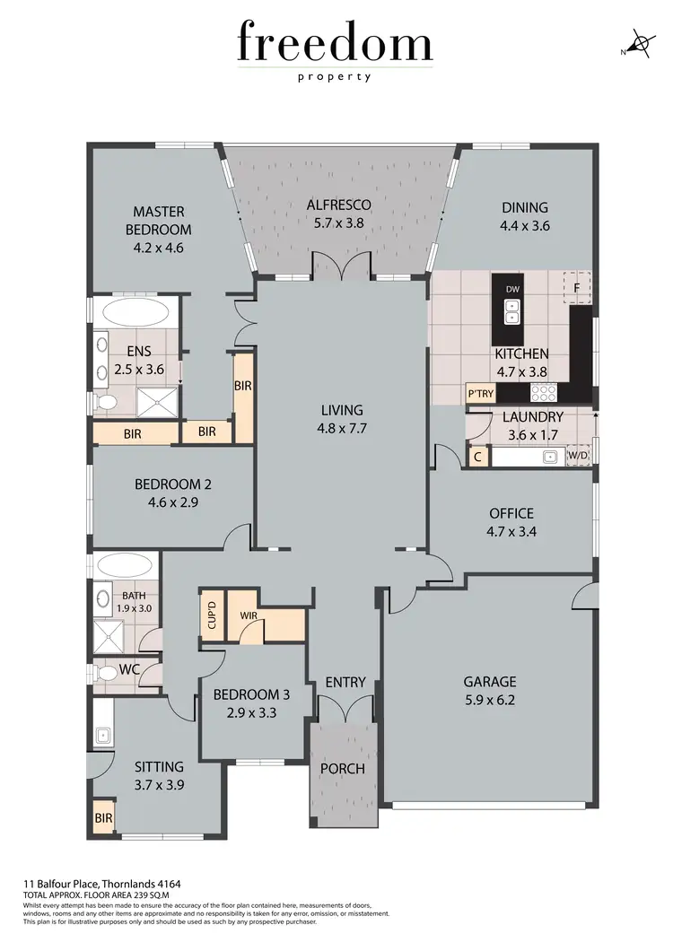 Floorplan of Homely house listing, 11 Balfour Place, Thornlands QLD 4164