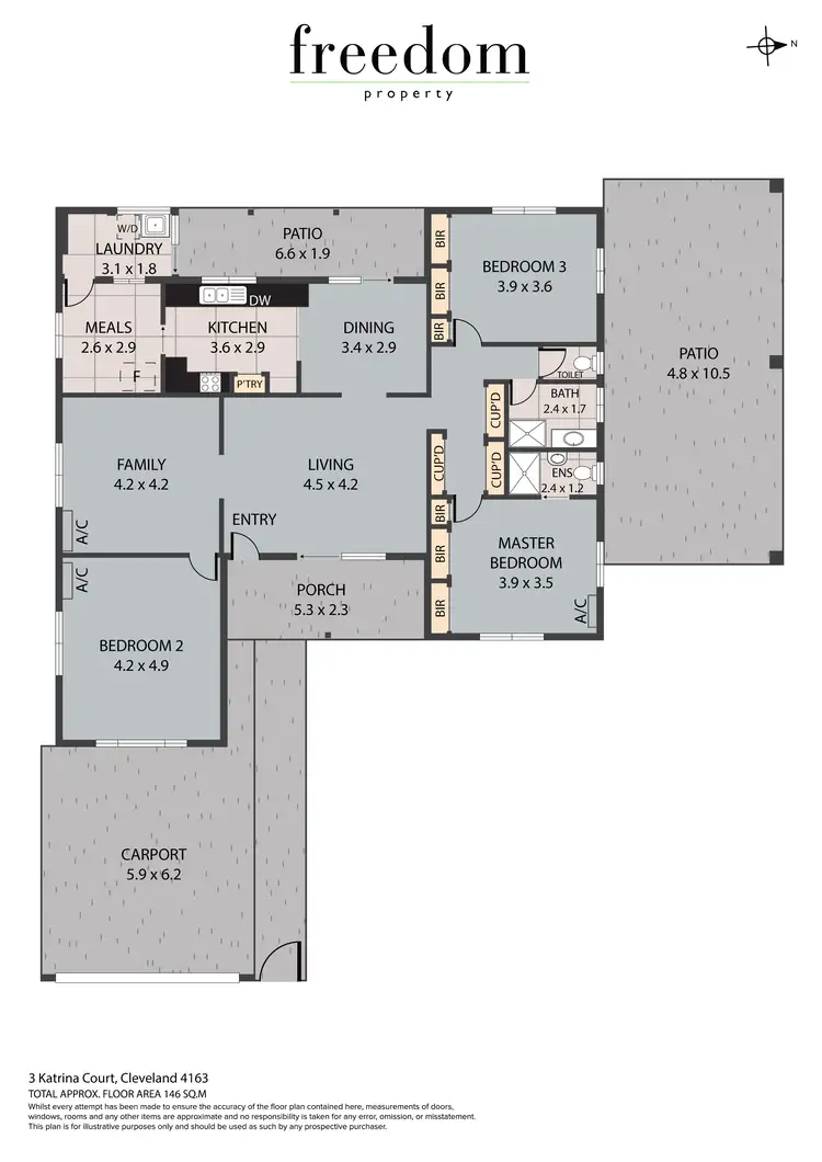 Floorplan of Homely house listing, 3 Katrina Court, Cleveland QLD 4163