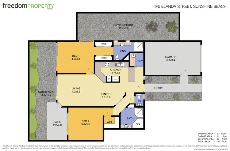Floorplan of Homely unit listing, 9/5 Elanda Street, Sunshine Beach QLD 4567