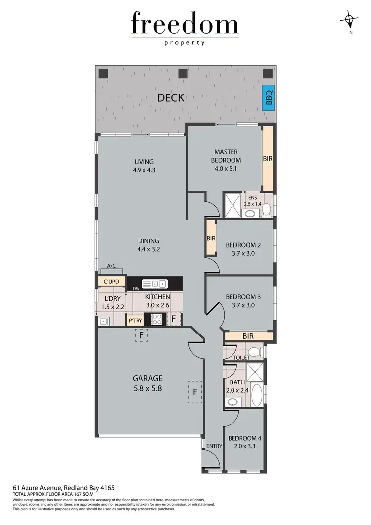 Floorplan of Homely house listing, 61 Azure Avenue, Redland Bay QLD 4165