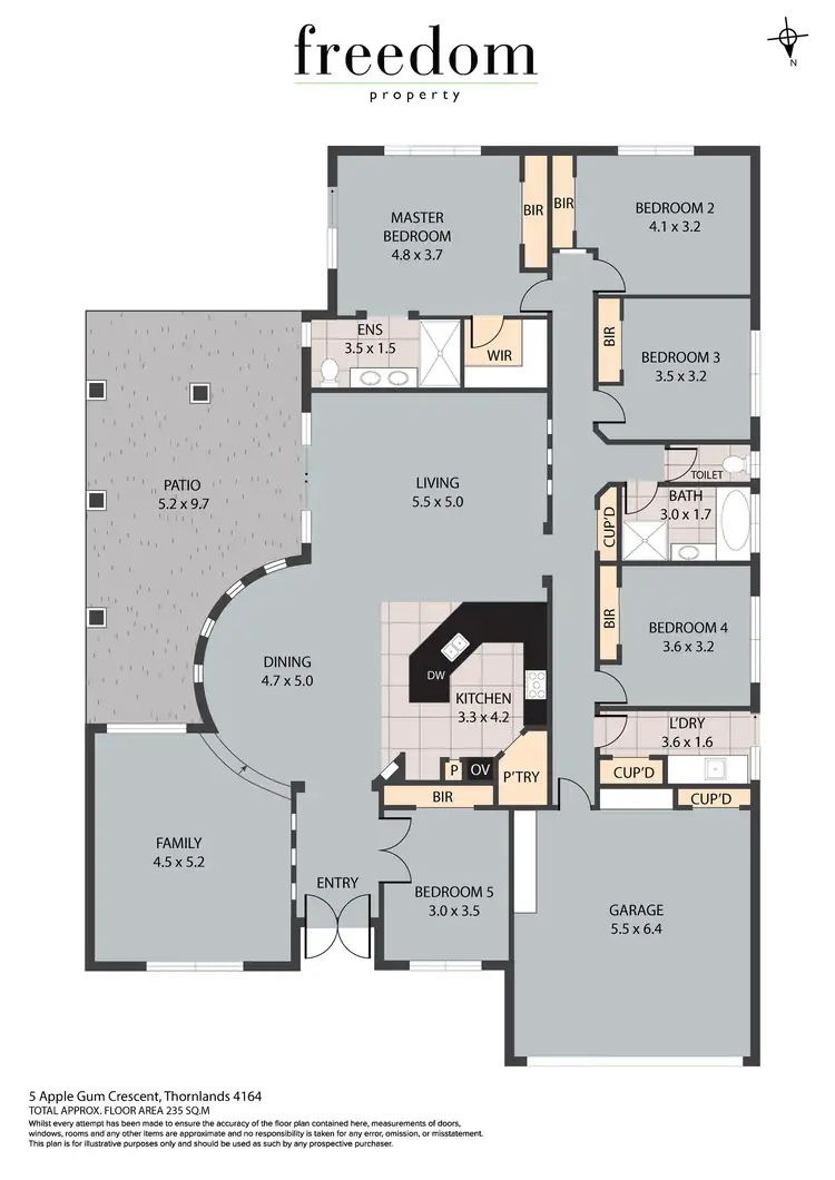Floorplan of Homely house listing, 5 Apple Gum Crescent, Thornlands QLD 4164