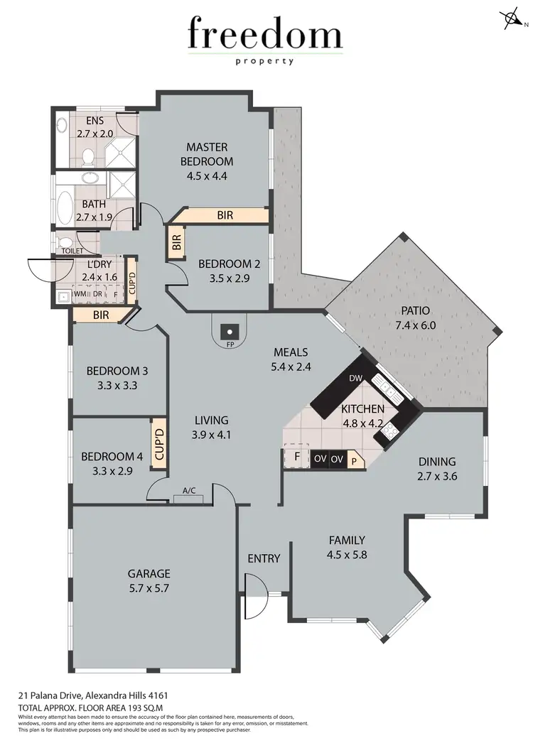 Floorplan of Homely house listing, 21 Palana Drive, Alexandra Hills QLD 4161