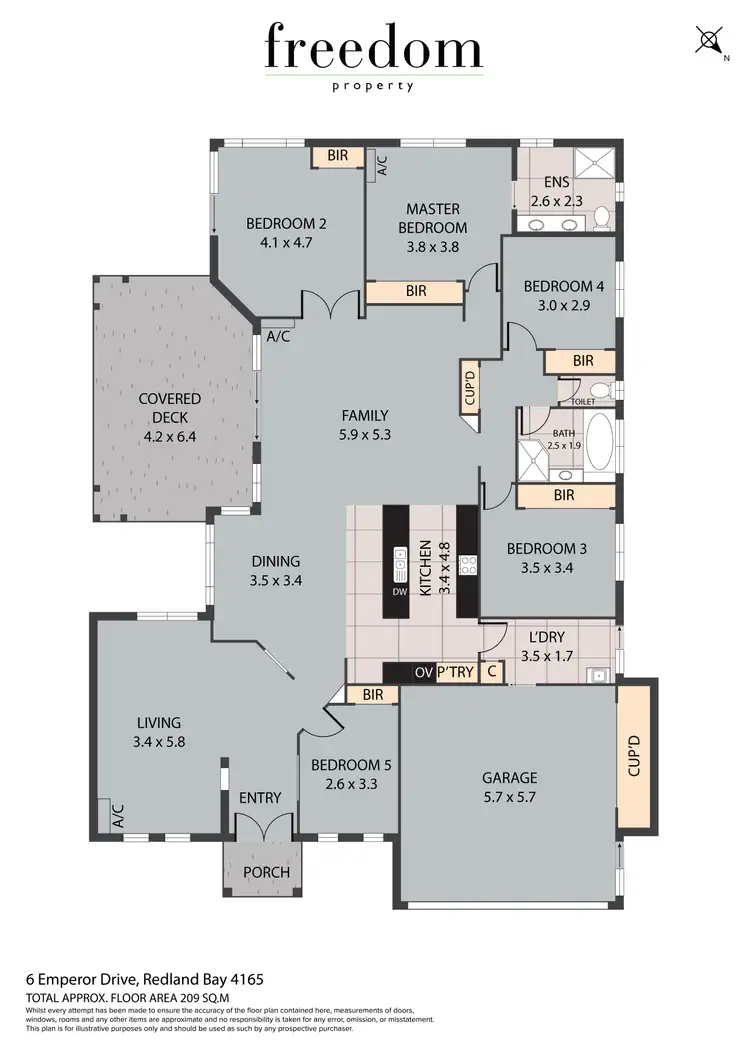 Floorplan of Homely house listing, 6 Emperor Drive, Redland Bay QLD 4165