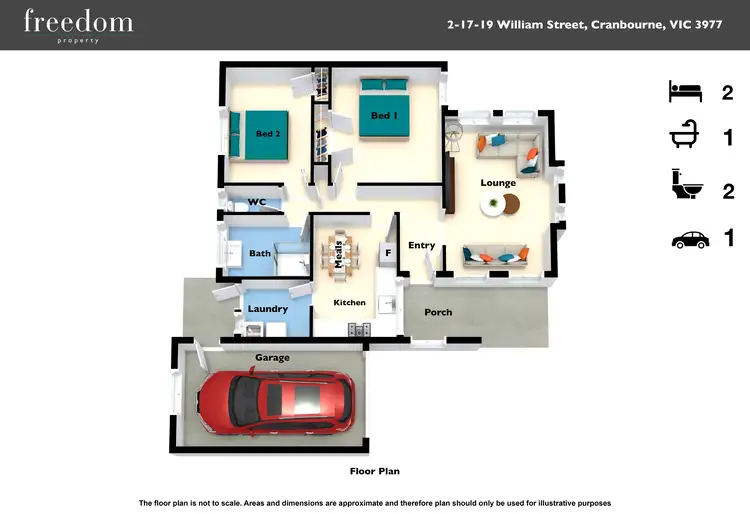 Floorplan of Homely unit listing, 2/17-19 William Street, Cranbourne VIC 3977