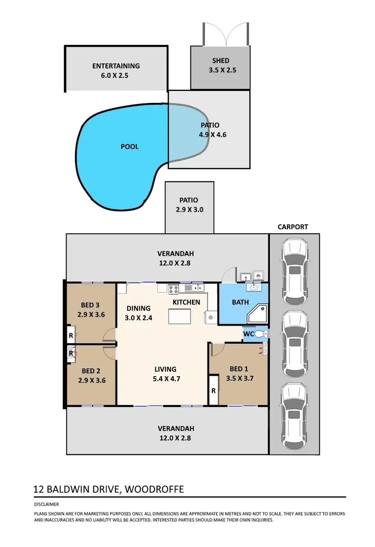 Floorplan of Homely house listing, 12 Baldwin Drive, Woodroffe NT 830