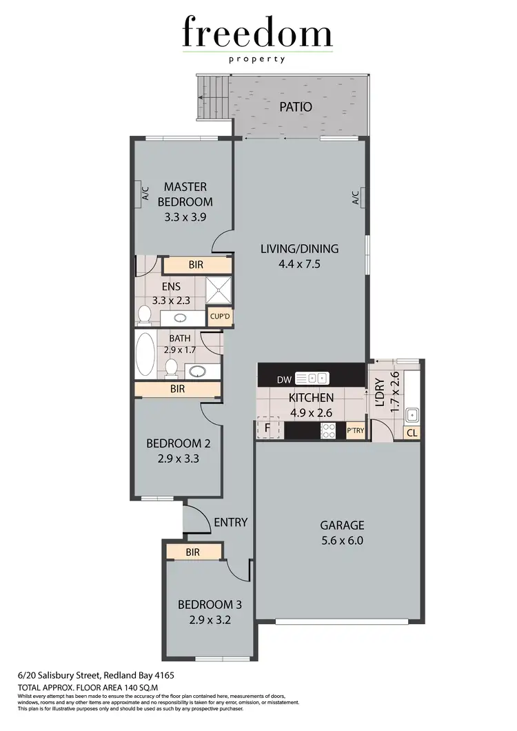 Floorplan of Homely townhouse listing, 6/20 Salisbury Street, Redland Bay QLD 4165