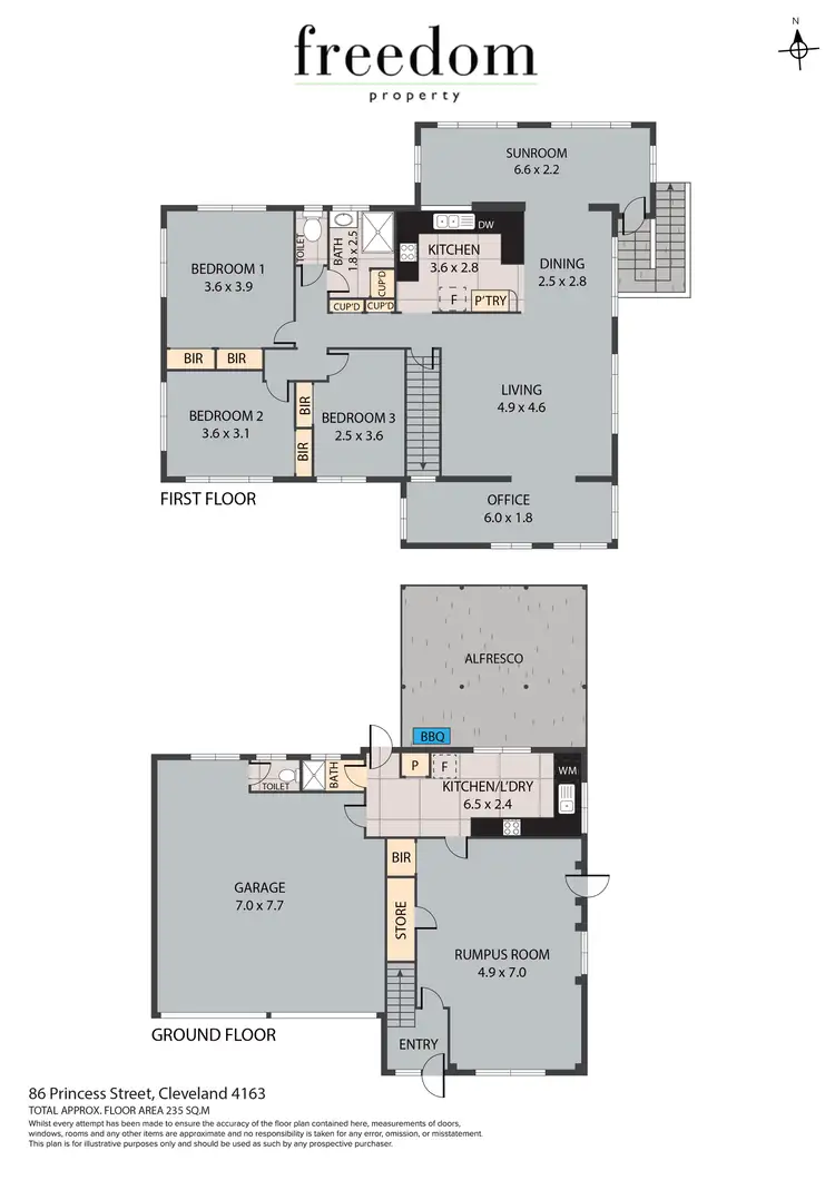 Floorplan of Homely house listing, 86 Princess Street, Cleveland QLD 4163