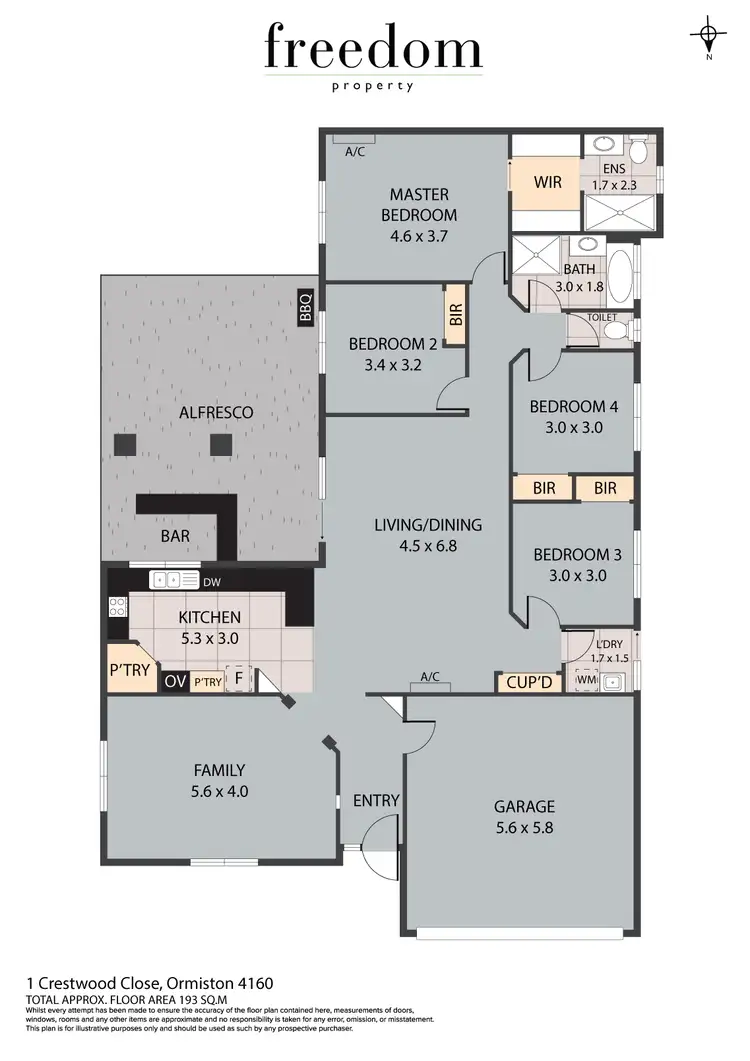 Floorplan of Homely house listing, 1 Crestwood Close, Ormiston QLD 4160