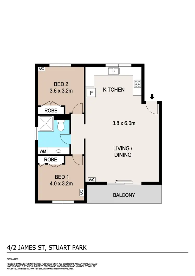 Floorplan of Homely unit listing, 4/2 James Street, Stuart Park NT 820