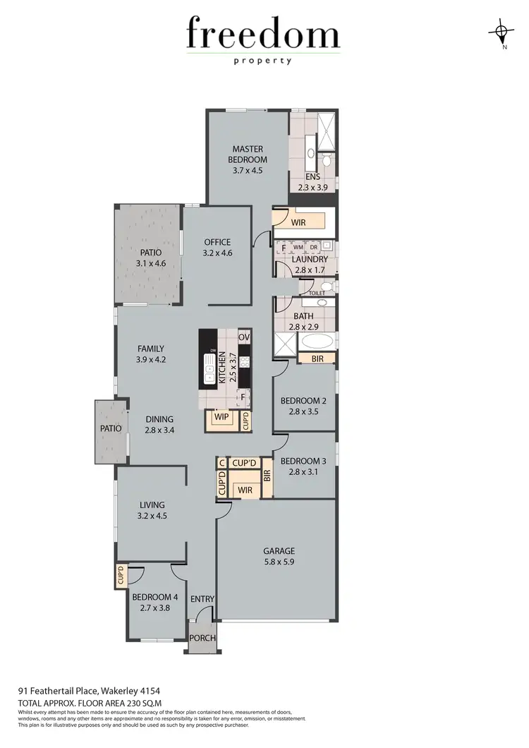 Floorplan of Homely house listing, 91 Feathertail Place, Wakerley QLD 4154