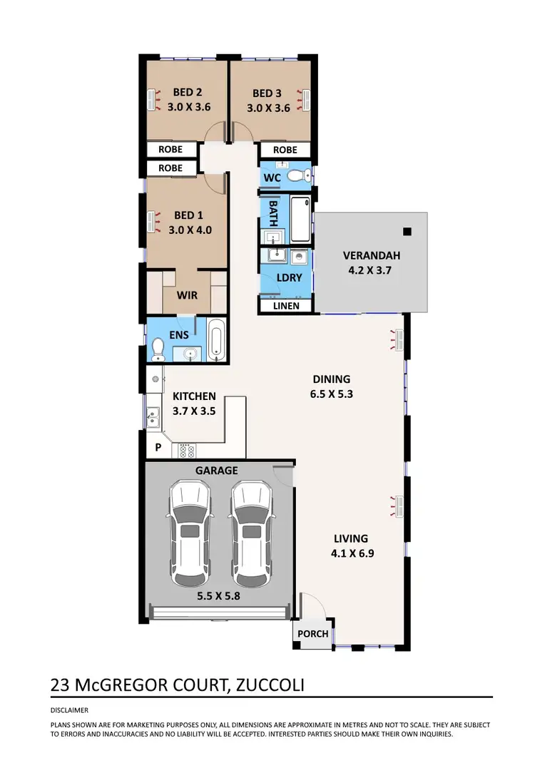 Floorplan of Homely house listing, 23 McGregor Court, Zuccoli NT 832