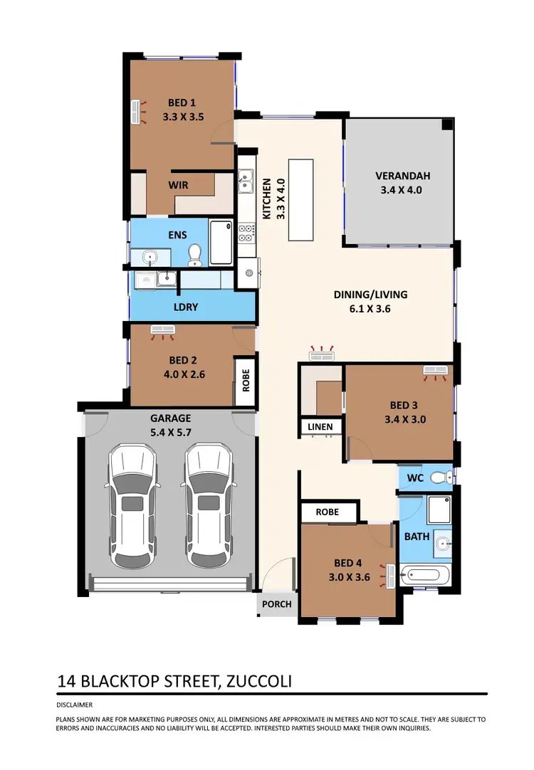Floorplan of Homely house listing, 14 Blacktop Street, Zuccoli NT 832