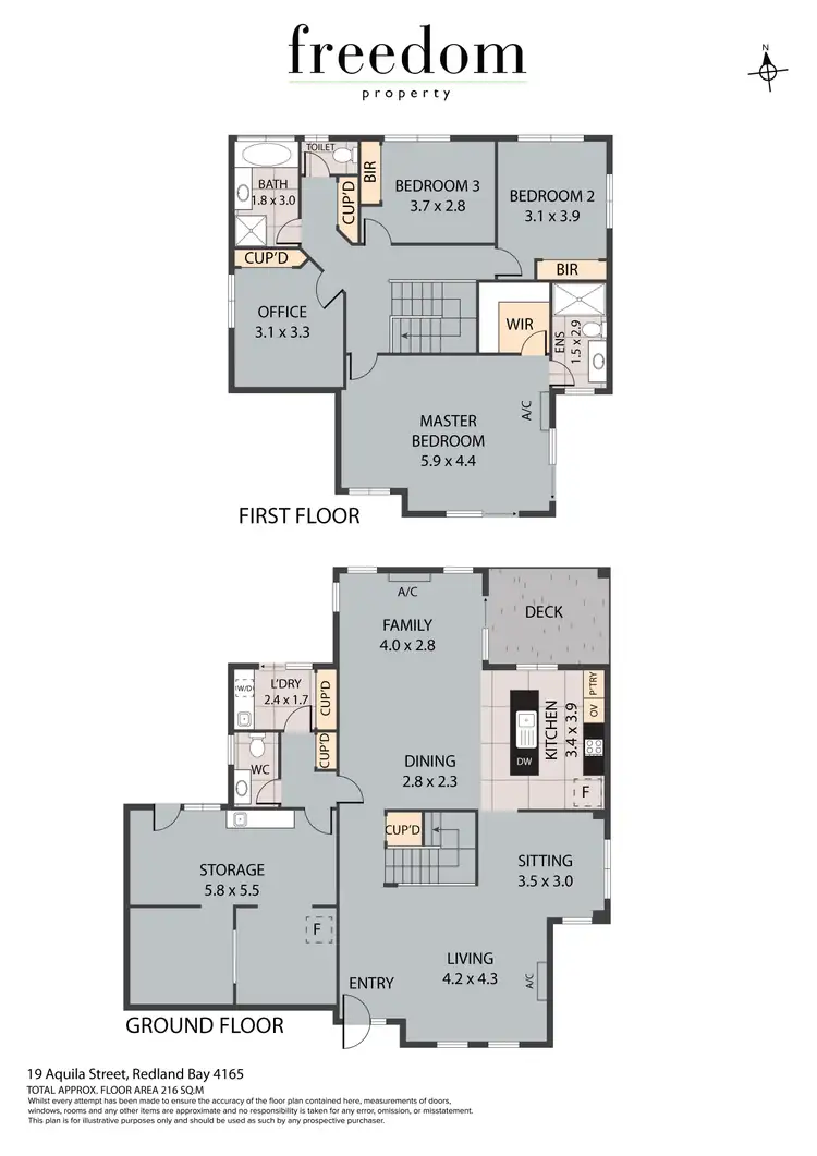 Floorplan of Homely house listing, 19 Aquila Street, Redland Bay QLD 4165