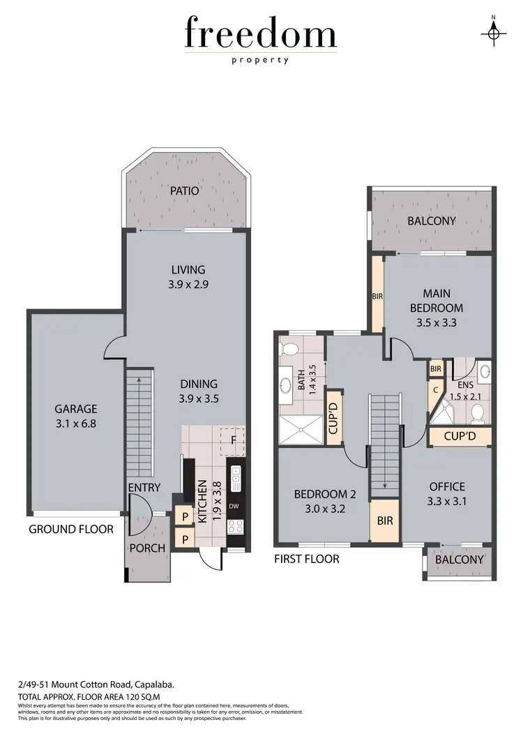 Floorplan of Homely townhouse listing, 2/49-51 Mount Cotton Road, Capalaba QLD 4157