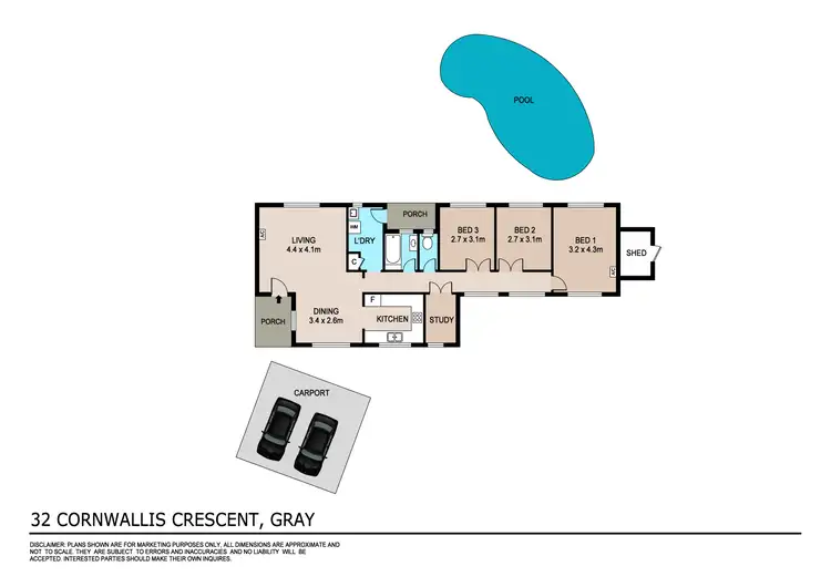 Floorplan of Homely house listing, 32 Cornwallis Circuit, Gray NT 830