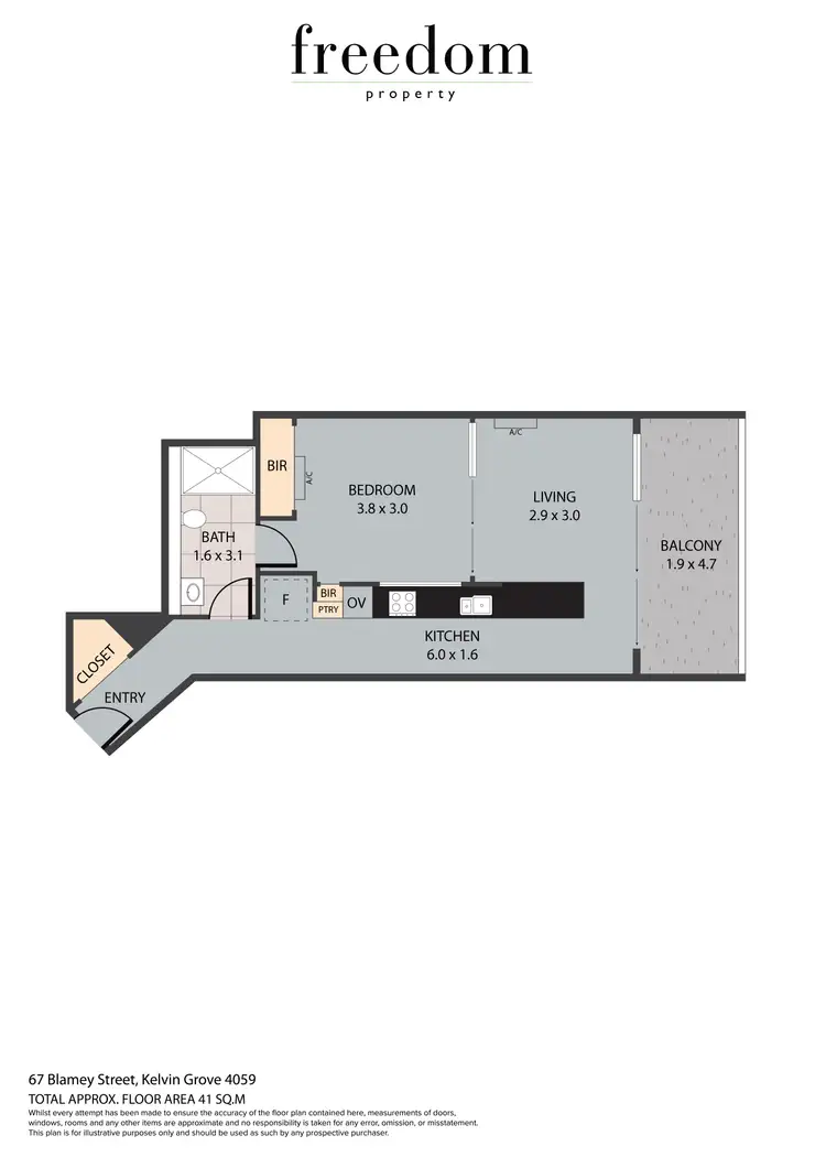 Floorplan of Homely apartment listing, 30512/67 Blamey Street, Kelvin Grove QLD 4059