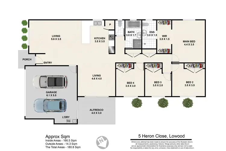 Floorplan of Homely house listing, 5 Heron Close, Lowood QLD 4311