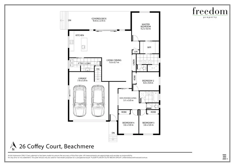 Floorplan of Homely house listing, 26 Coffey Court, Beachmere QLD 4510