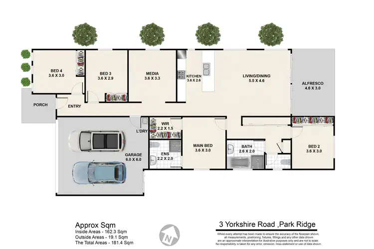 Floorplan of Homely house listing, 3 Yorkshire Road, Park Ridge QLD 4125