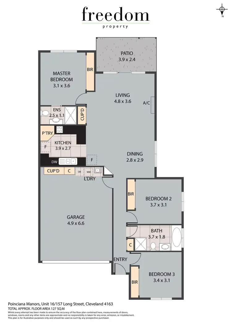 Floorplan of Homely villa listing, 16/157 Long Street, Cleveland QLD 4163
