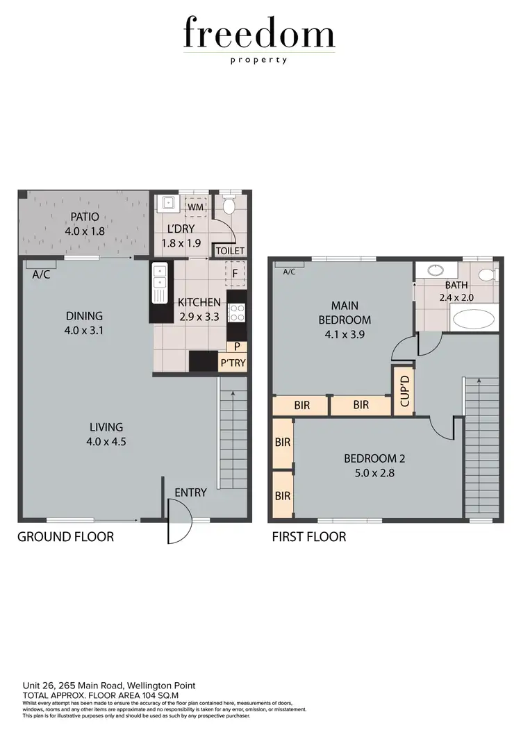 Floorplan of Homely townhouse listing, 26/265 Main Road, Wellington Point QLD 4160
