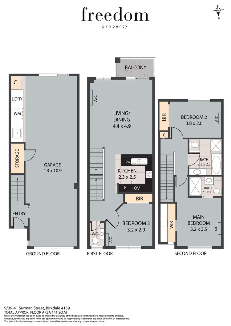 Floorplan of Homely townhouse listing, 9/39-41 Surman Street, Birkdale QLD 4159