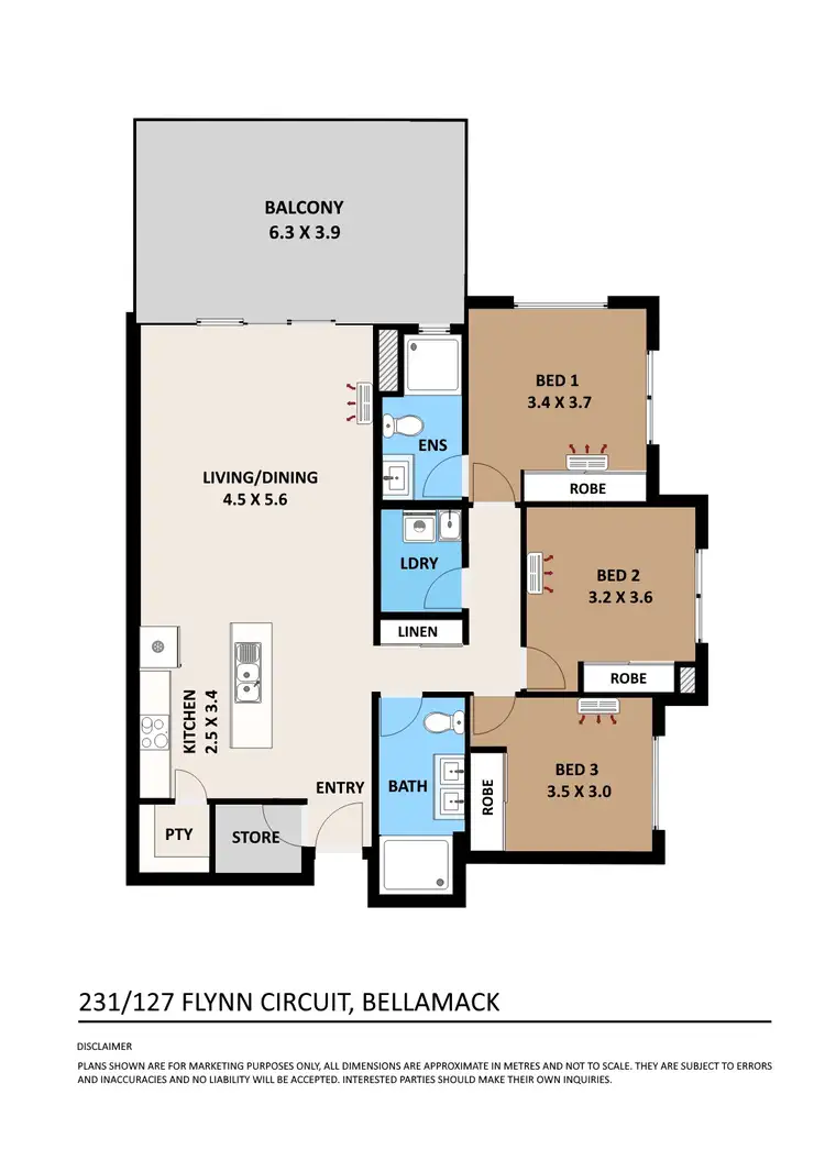 Floorplan of Homely unit listing, 231/127 Flynn Circuit, Bellamack NT 832