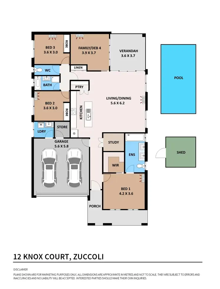 Floorplan of Homely house listing, 12 Knox Court, Zuccoli NT 832