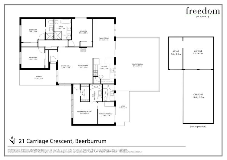 Floorplan of Homely house listing, 21 Carriage Crescent, Beerburrum QLD 4517