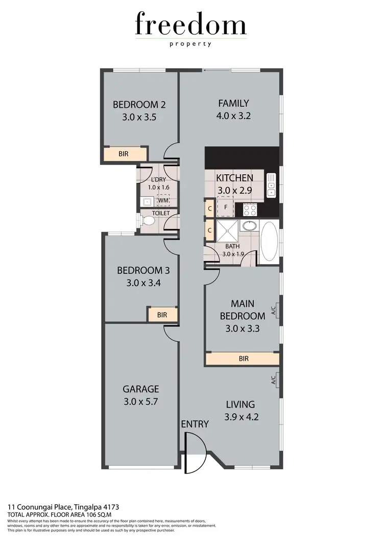 Floorplan of Homely house listing, 11 Coonungai Place, Tingalpa QLD 4173