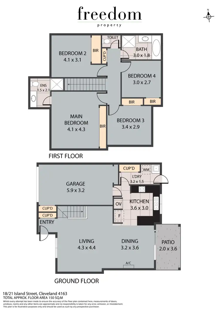 Floorplan of Homely townhouse listing, 18/21-23 Island Street, Cleveland QLD 4163
