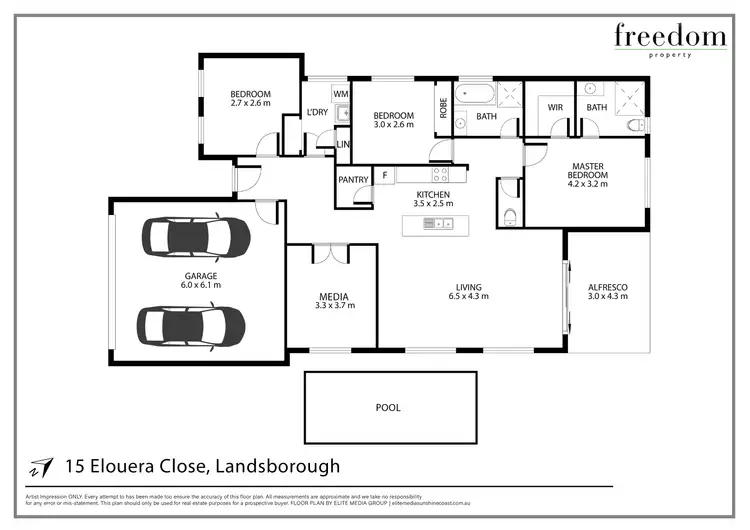 Floorplan of Homely house listing, 15 Elouera Close, Landsborough QLD 4550