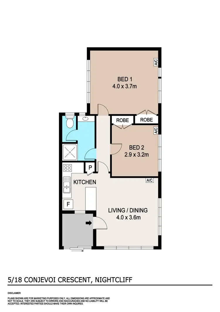 Floorplan of Homely unit listing, 5/18 Cunjevoi Crescent, Nightcliff NT 810