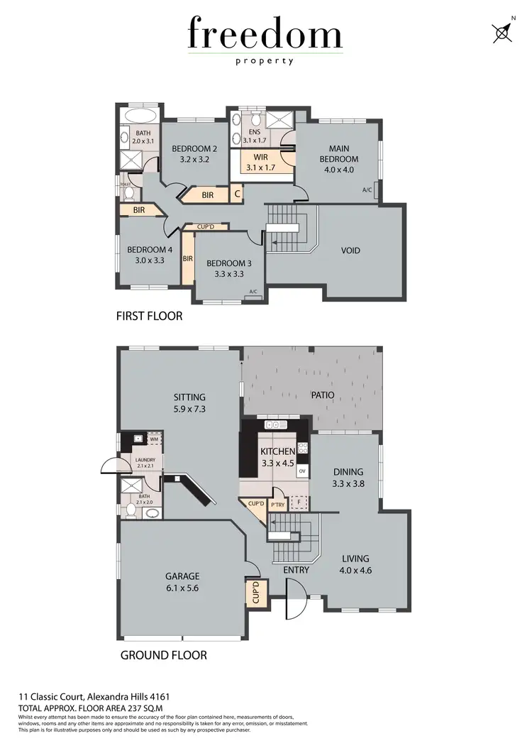 Floorplan of Homely house listing, 11 Classic Court, Alexandra Hills QLD 4161