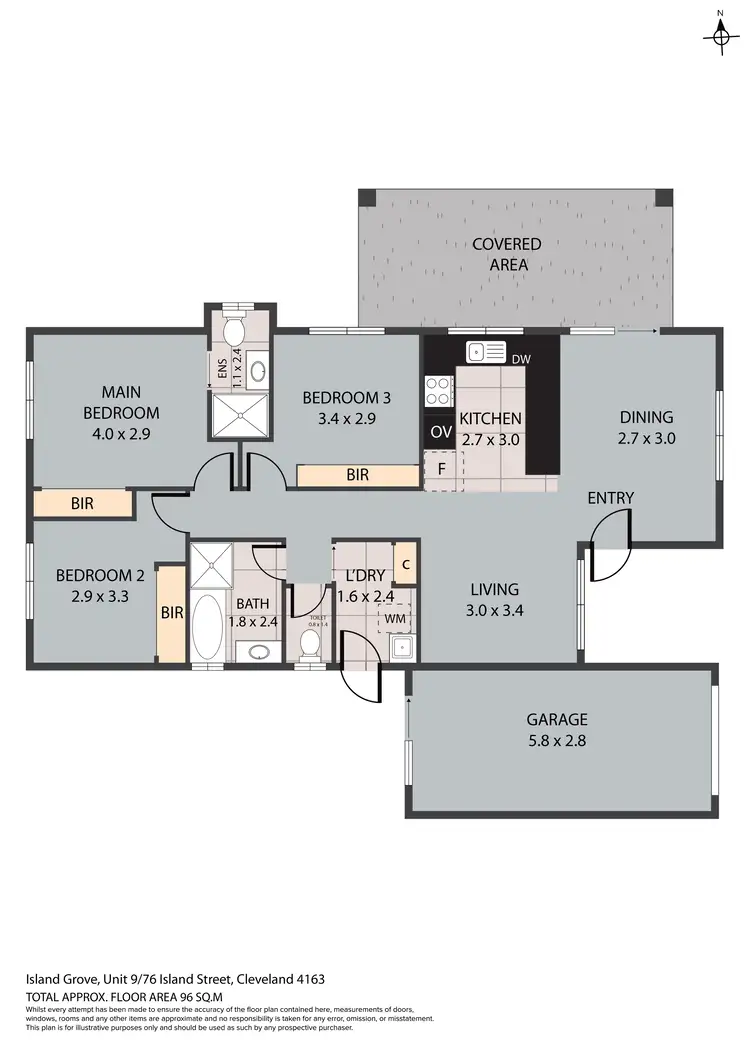 Floorplan of Homely villa listing, Unit 9/76 Island Street, Cleveland QLD 4163
