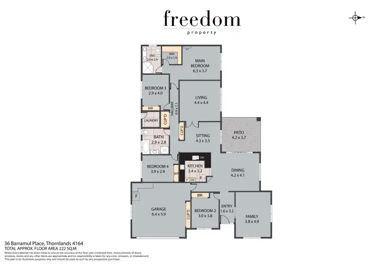 Floorplan of Homely house listing, 36 Barramul Place, Thornlands QLD 4164