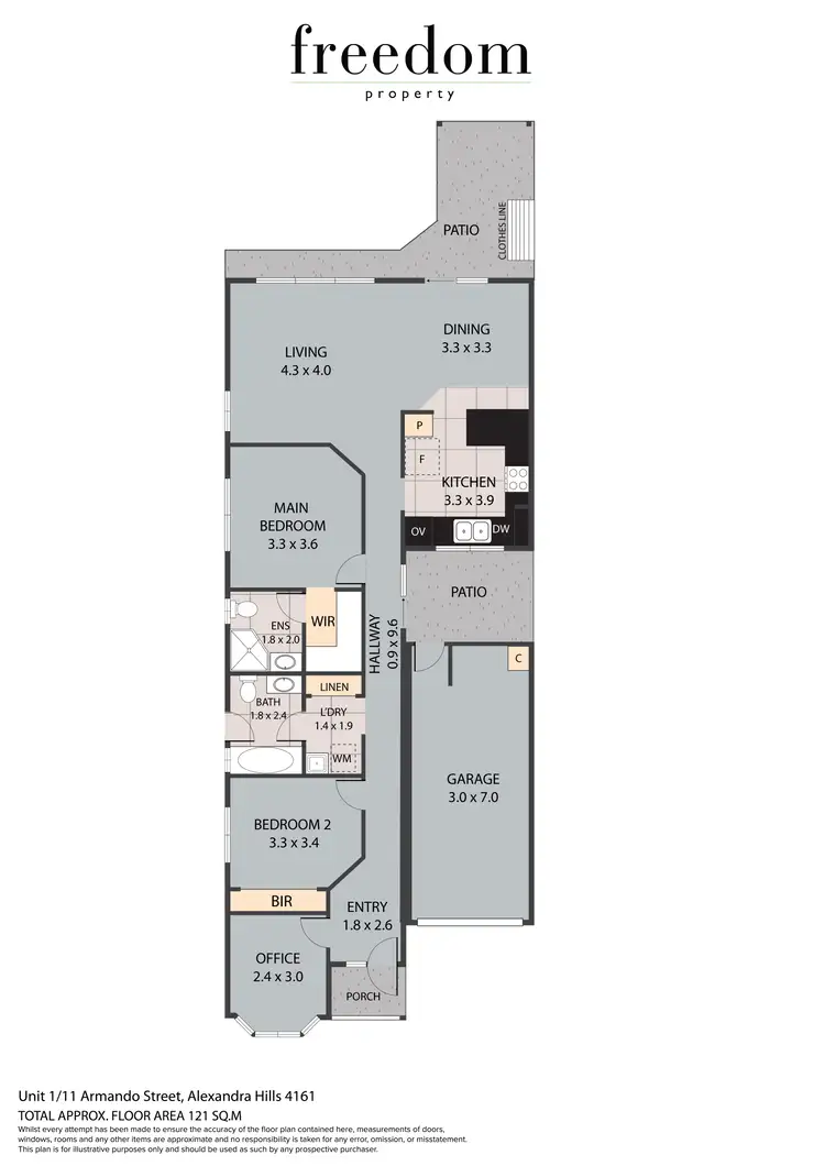 Floorplan of Homely semi-detached listing, 2/11 Armando Street, Alexandra Hills QLD 4161