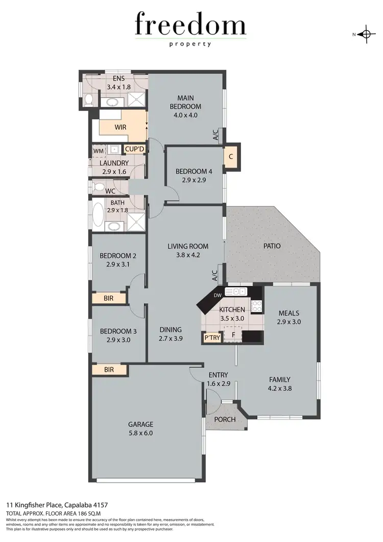 Floorplan of Homely house listing, 11 Kingfisher Place, Capalaba QLD 4157