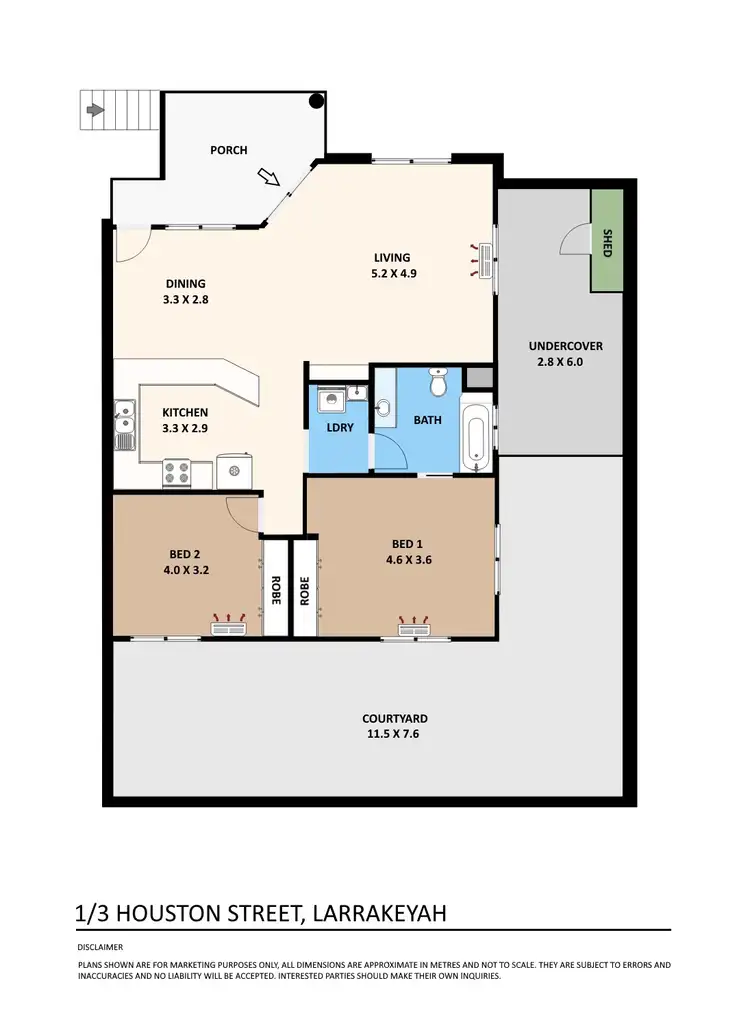 Floorplan of Homely unit listing, 1/3 Houston Street, Larrakeyah NT 820