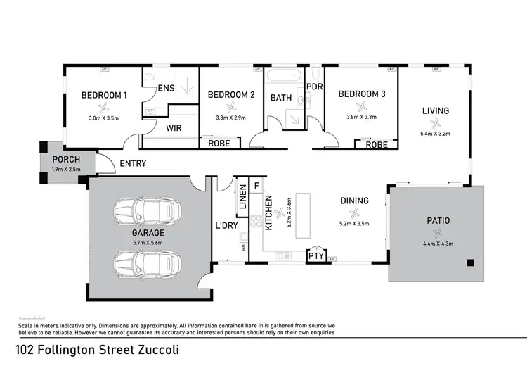 Floorplan of Homely house listing, 102 Follington Street, Zuccoli NT 832