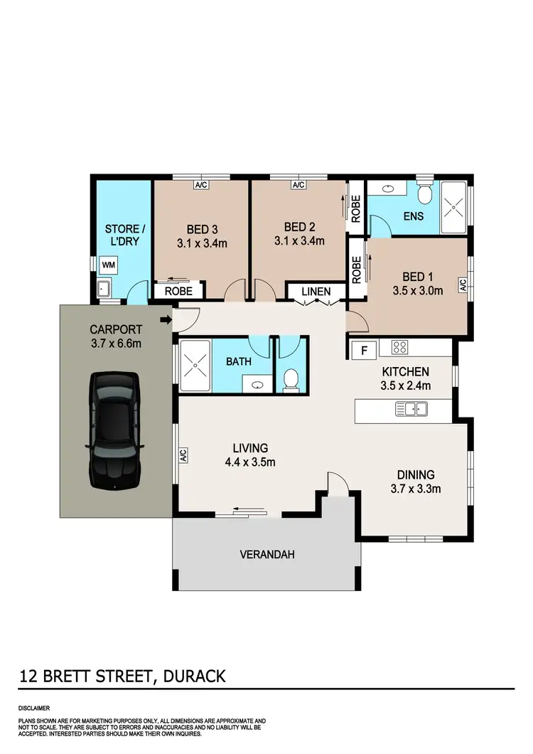 Floorplan of Homely house listing, 12 Brett Street, Durack NT 830