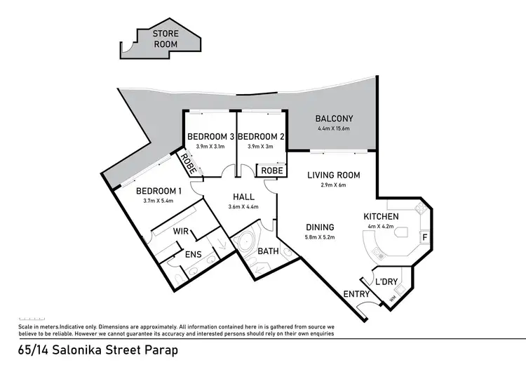Floorplan of Homely unit listing, 65/14 Salonika Street, Parap NT 820