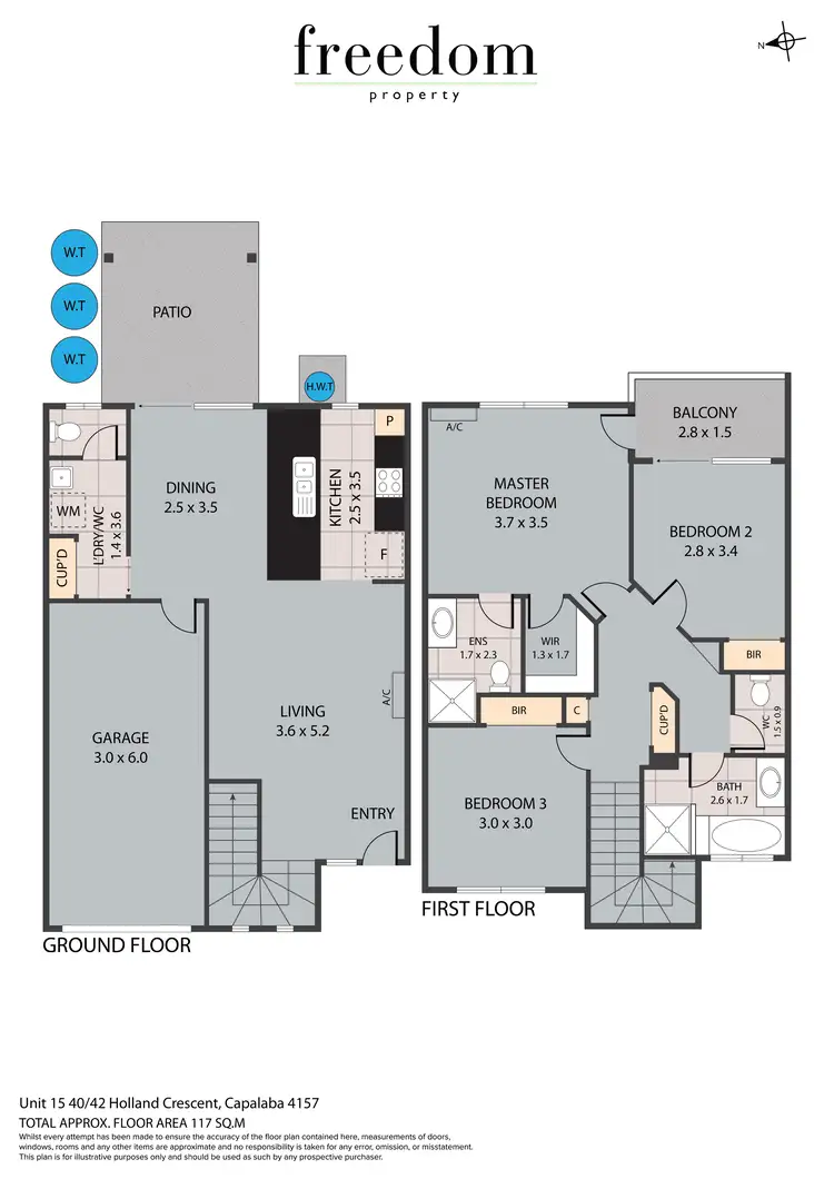 Floorplan of Homely townhouse listing, Unit 15/40-42 Holland Crescent, Capalaba QLD 4157